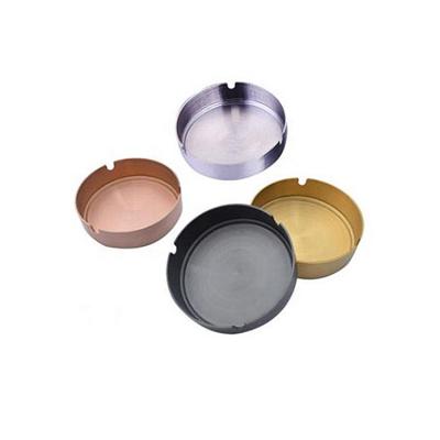 China Portable Illustration Mini Brass Metal Ashtray Luxury Stainless Steel for sale