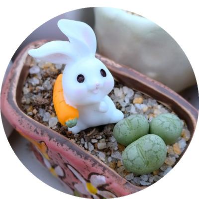 China Modern Artificial The Other Figurine Home Animal Statue Sculpture Resin Accessories Decor White Rabbit Decor Ornament for sale