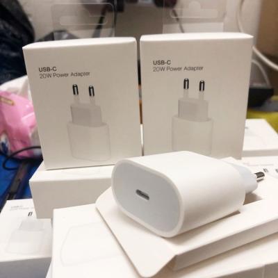 China EU R-U USA Universal PD 20W USB C Power Adapter Wall Fast Charger 18W USB-C Mobile Phone Lighting Cable Type C Cable For Apple iPhone 12 for sale