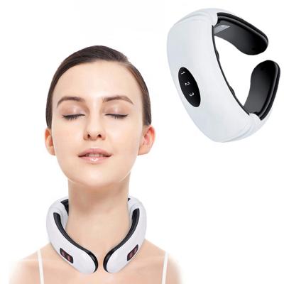 China Back and Neck Pain Reliever 450mAh Portable Cervical Massager Portable Electromagnetic Pulse for sale