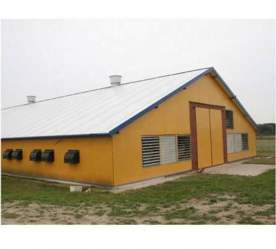 China Livestock shed chicken farm metal building steel construction pultry steel structure for sale