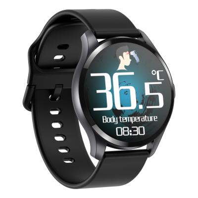 China Round Touch Screen Wristband Smart Watch For Men With IP67 Waterproof Heart Rate T88 Fitness Tracker With Temperature Control for sale