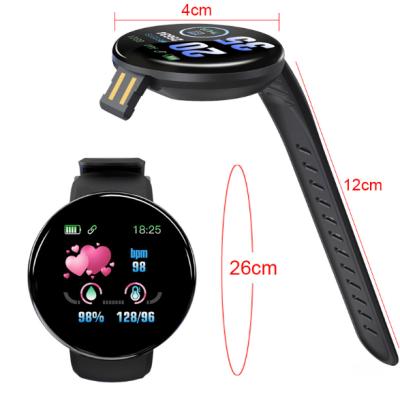 China Band Strap 2020 Latest Smart Watch D18 Men Women Waterproof Heart Rate Fitness Tracker Blood Pressure Oxygen Sport Smartwatch for iphone for sale