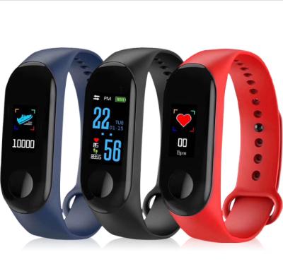 China Silica gel and plastic hot sale m3 smart band for fitness tracker sport wristband m3 health smart watch for sale