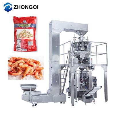 China Pneumatic Vertical Industrial Meat Automatic Weighing Vacuum Packing Machine Fresh Food Press Soft Packing Machine For Food for sale