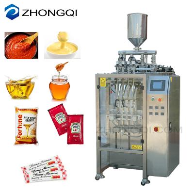 China Automatic Food Lines 4 - 12 Mini Pouch Aluminum Stick Souce Plastic Packaging Machine For 2oz 5oz for sale