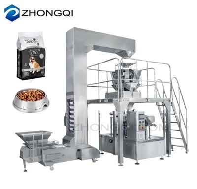 China High Efficiency Chemical Automatic Stand Up Pouch Premade Zipper Bag Packing Dog Cat Dog Pet Food Packing Machine With Multi Head Weigher for sale