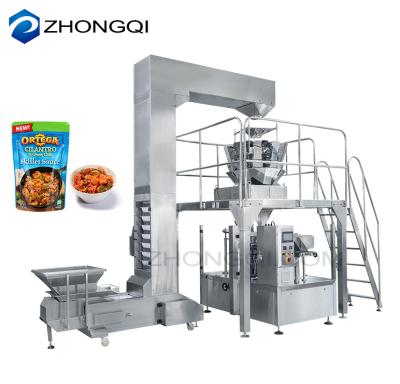 China Doypack premade bag chemical automatic weighing frozen food different home made baby food packaging machine for sale