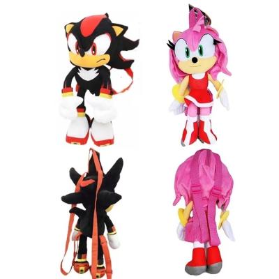 China Kids Play Super Plush Hedgehog Figure Stuffed Plush Toy Sonic Plush Backpack Animal Custom Sonic Plushie Doll Anime Sonic New Arrival for sale