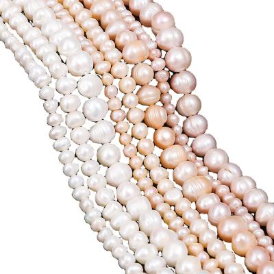 China DIY Jewelry Accessories 35CM/strand Pink White Purple Natural Freshwater Pearl Beads Loose Beads For DIY Women Earring Necklace Bracelet Jewelry Making for sale