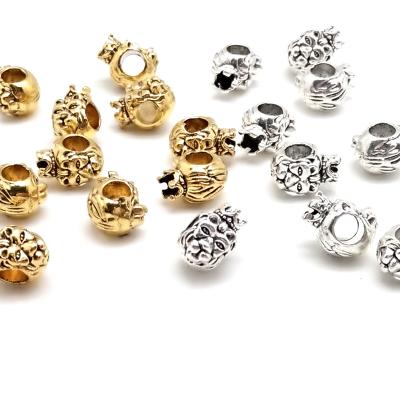 China Free Shipping 10PCS 8x13mm Trendy Vintage Charms Lion Head Beads Antique Gold Silver Alloy Spacer Beads For Bracelet Jewelry Making for sale