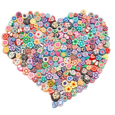 China Jewelry Making Polymer Clay Beads Fruits Flower Heart Shape Random Mixed Spacer 2019 New 25Pcs Beads DIY Jewelry Finding Accessories for sale