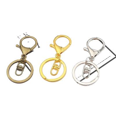 China Jewelry Making DIY Jewelry Accessories Material Key Chain Ring Alloy Lobster Clasp Eight-Character Key Chain for sale