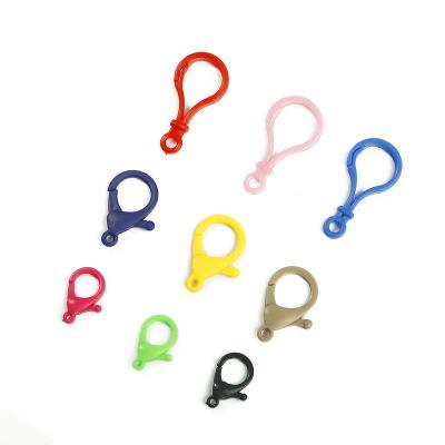 China Jewelry Making Multi-Colors Mixed Plastic Lobster Snap Clasp Hooks DIY Jewelry Making Findings For Toys Bags Key Chain Accessories for sale