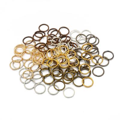 China DIY Jewelry Accessories 3/4/5/6/7/8/9/10/12/14/16/18/20mm Flat Open Rings Gold Silver Metal Jump Rings Connectors For jewelry making for sale