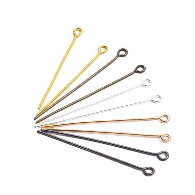 China Jewelry Making 200pcs 16/20/24/30/35/40/45/50mm Metal Eye Pin Needles For Jewelry Making Necklace Bracelet DIY Jewelry Findings for sale