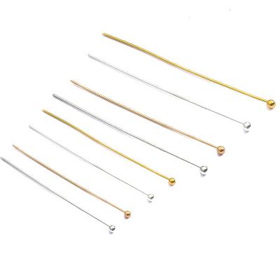 China Jewelry Making 200pcs 16/20/25/30/35/40/50mm Metal Ball Head Pin Needles For Jewelry Making Necklace Bracelet DIY Jewelry Findings for sale