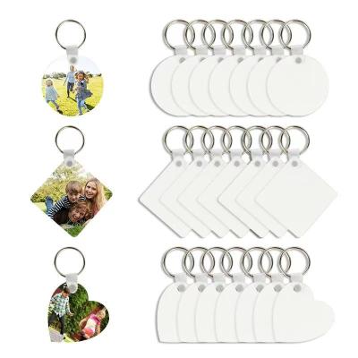 China Durable Sublimation Mute Key Chain Heat Transfer DIY MDF Double Side Printed Key Chain for sale