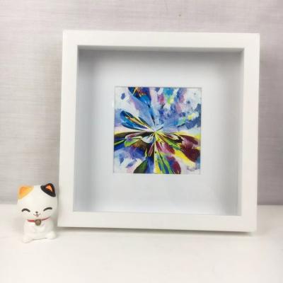 China Deep wooden display frame 23x23cm, shadow box frame with picture mount, typical Ribba glass frame for sale