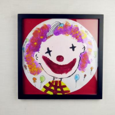 China Illustration Wood Display Kids Square Wooden Frame for sale