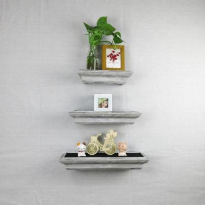 China Ledge Shelf Effect Viable Rustic Wood Wall Display for sale