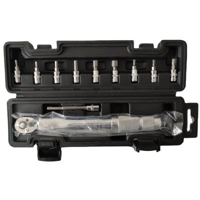 China Manufacturers Steel Bike Spoke Torque Wrench Set 1/4 Drive 2-24Nm For Sale for sale