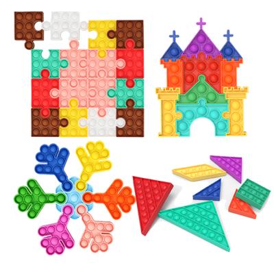 China DIY TOY Hot Sale Creative Parent-child Interactive Puzzle Toy Castle And Tangram Fidget Make Your Own Busy Person Pack For The Busy Person Toy Puzzle for sale