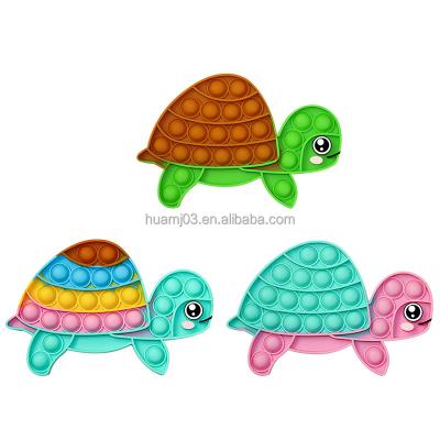 China Relieve HUAMJ Latest Effort Wholesale Style Turtle Bubble Snap Person Toys Animals Kids Squeeze and Play Cute Game Turtle Restless Person Toys for sale