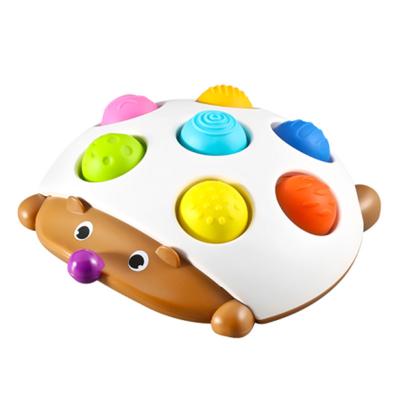 China Relieve Stress Amazon Hot-selling New ABS Colorful Hedgehog Jumps Sensory Toy Children's Color Recognition And Perception Hedgehog Busy Person Toy for sale