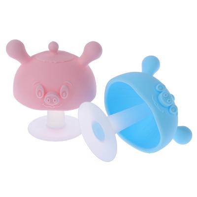 China Soft Pacifier and Teether Toy Wholesale Baby Teether Dual Use Toy for Cartoon Pig Baby Teethers for sale