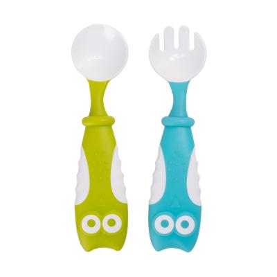 China BPA free products 2020 new arrivals feeder babies baby fork and spoon set sendok bayi silicon silicone spoon bendable free baby spoon set for sale