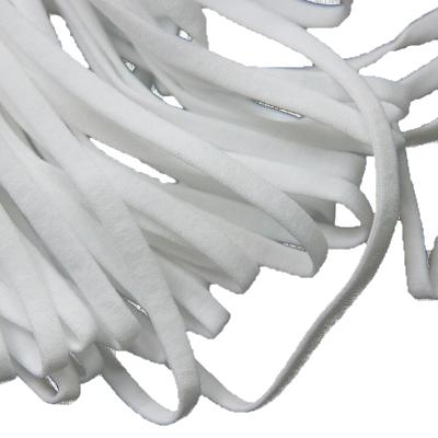 China Elastic Nylon Earloop 5mm Elastic Cord For Face-mask White Color Customized Width Cheapest Price for sale