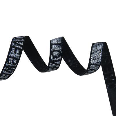 China 10mm Elastic Woven Nylon Elastic Bra Strap Glitter Printing Elastic Band in Strap for Clothing for sale