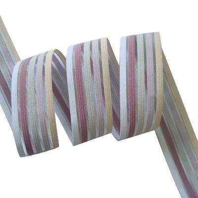 China Elastic high quality soft touched elastic band in webbing hot sale colorful stripe knited elastic band for sale