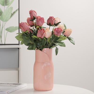 China New Gift Modern Creative Home Decoration Ceramic Flower Vase For Office Living Room Decoration for sale