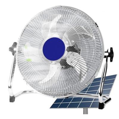 China Large House Wind 5 Blade Solar Rechargeable Fan With Battery Outdoor Camping Solar Barbecue Floor Fan for sale