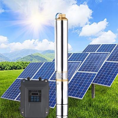 China Field Irrigation 3 Inch DC 48v400W600W750W Solar Water Pump High Lift Agricultural Irrigation Photovoltaic Water Submersible Deep Well Pump for sale