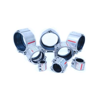 China With Sanitary Hydraulic Coupling Grip-D Water Pipe Band Insert Quick Locking Pipe Clamp SS Water Pipe Flange With EPDM Sealing Sleeve for sale