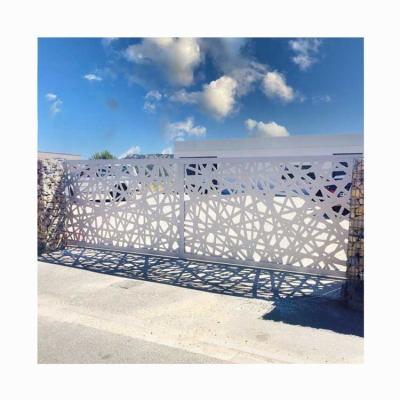 China Custom Laser Cut Metal Easily Assembled Decorative Outdoor Screening Screening Panels Garden Fence Fence for sale