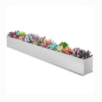 China Customized Easily Assembled Stainless Steel Succulent Planter Pot Metal Desktop Flower Pot for sale