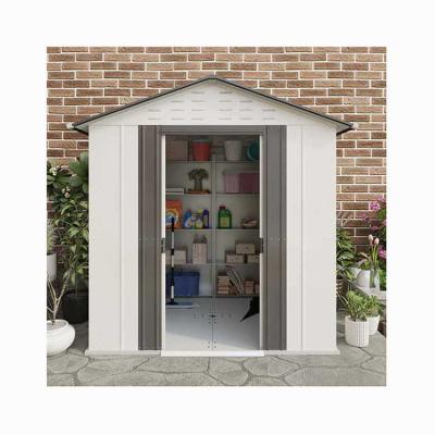 China Easily Assembled Simple Outdoor Storage Shed Construction Metal Frame Garden Bicycle Shed Storage for sale