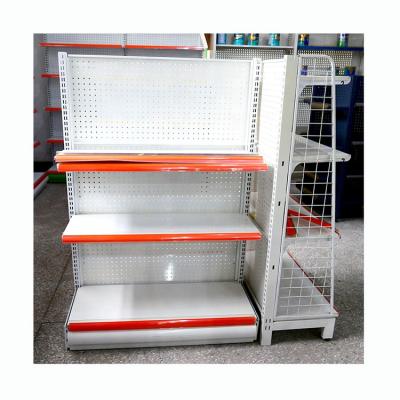 China Single Sided High Quality Supermarket Shelf Metal Gondola Display Racks Supermarket Shelves for sale