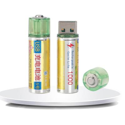 China New design 5V USB consumer electronics lithium silver magnetic rechargeable batteries AA size custom TW products, meet your requirements 500 times for sale