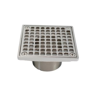 China Traditional Hot Sale CP Shower Square Floor Drain Kitchen Brass Toilet Bathroom Accessory Cleanout Drains for sale