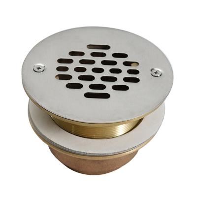 China Traditional Round Rough Brass Urinal Strainer Stainless Steel Grid Urinal Drain Bathroom Shower Floor Drains for sale