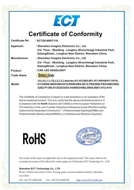 RoHS - Shenzhen Imagine Electronic Co.,Ltd