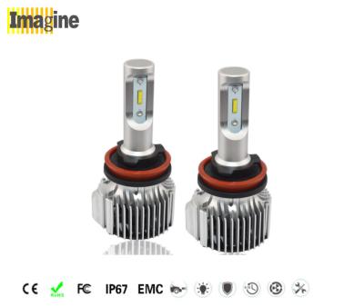 China LED car headlight bulbs, 72W 6000k 4000lm H8 Led Headlight Replacement Kit Block Electromagnetic Interference for sale