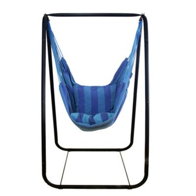 China Eco - Friendly Indoor Iron Standing Hammock Chair With Steel Stand for sale