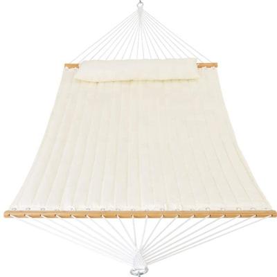 China Outdoor Furniture 2 Person Hammock , Quilted Fabric Hammock With Pillow for sale