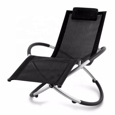 China Portable Orbital Zero Gravity Sofa Single Folding Rocking Garden Chair for sale